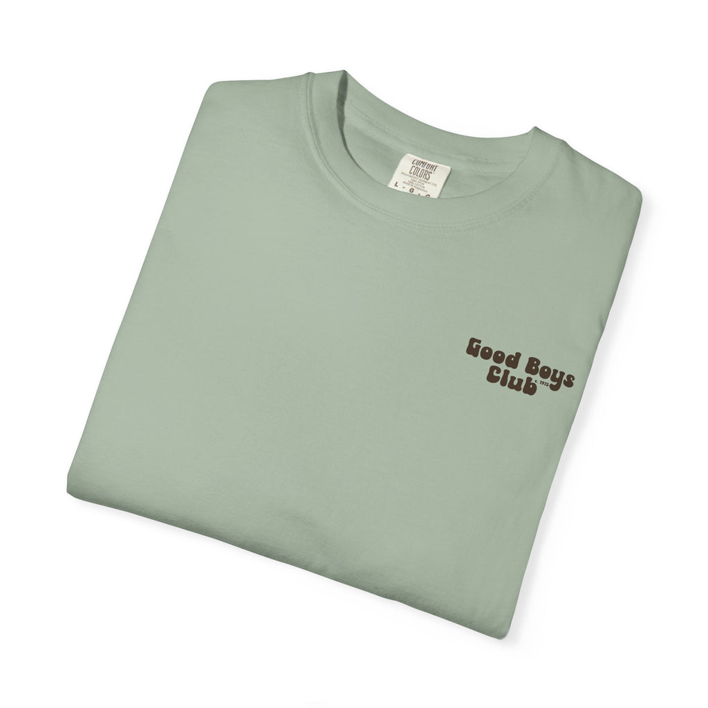 Good Boys Club T-Shirt — Retro Dogs Guitar Beach Graphic