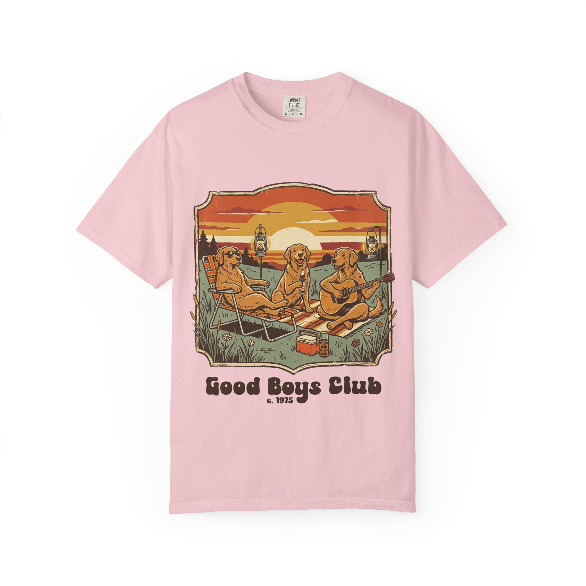 Good Boys Club T-Shirt — Retro Fishing Dogs Graphic Tee