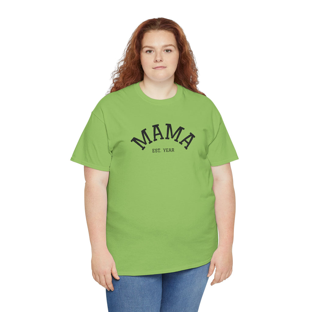 Mama Est. Year T‑Shirt — Vintage Mom Graphic Tee (Custom Year)