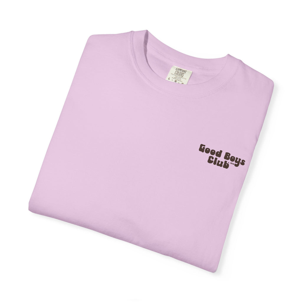 Good Boys Club T-Shirt — Retro Dogs Guitar Beach Graphic