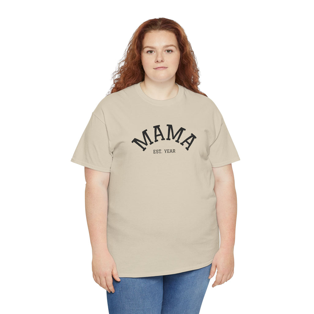 Mama Est. Year T‑Shirt — Vintage Mom Graphic Tee (Custom Year)