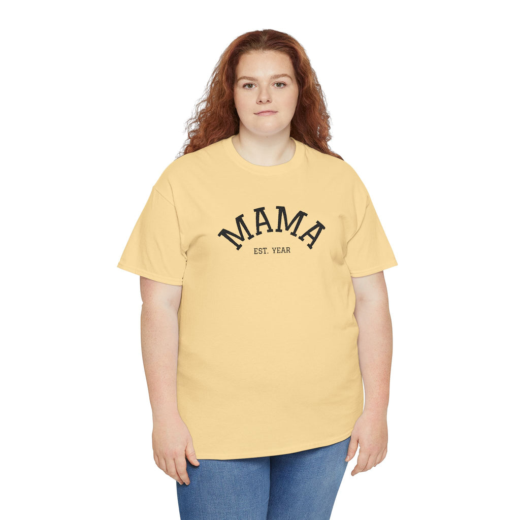 Mama Est. Year T‑Shirt — Vintage Mom Graphic Tee (Custom Year)
