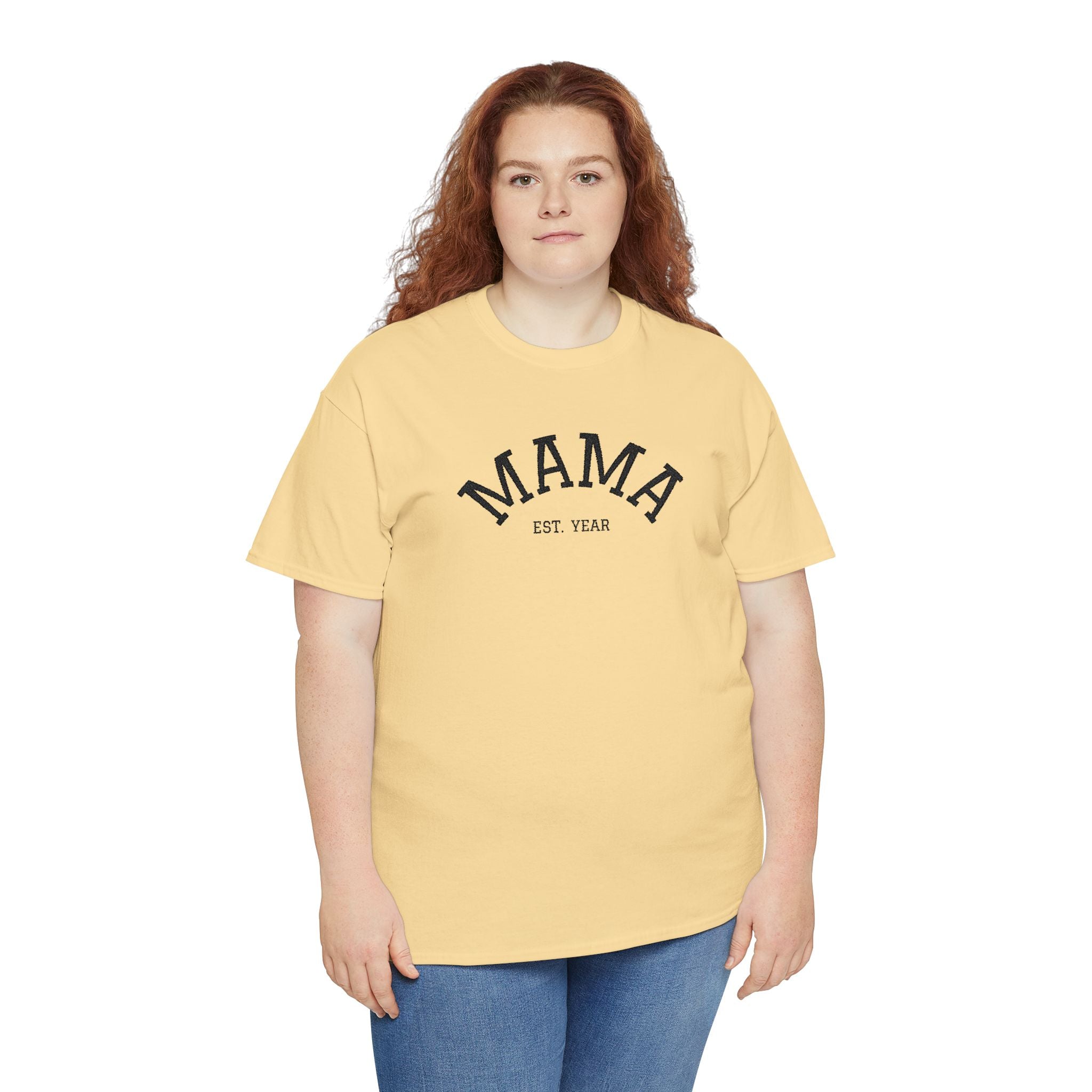Mama Est. Year T‑Shirt — Vintage Mom Graphic Tee (Custom Year)