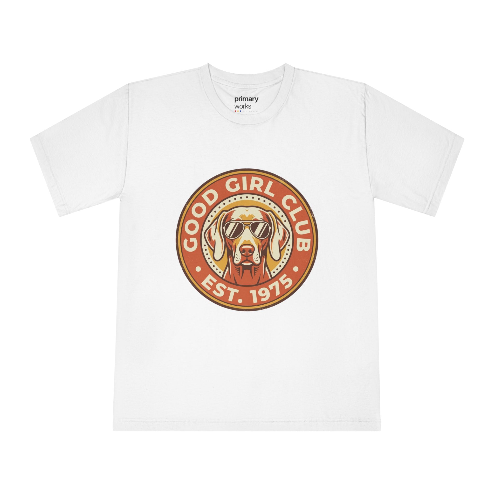 Good Girl Club Dog Emblem T-Shirt | Retro Badge, Established 1975
