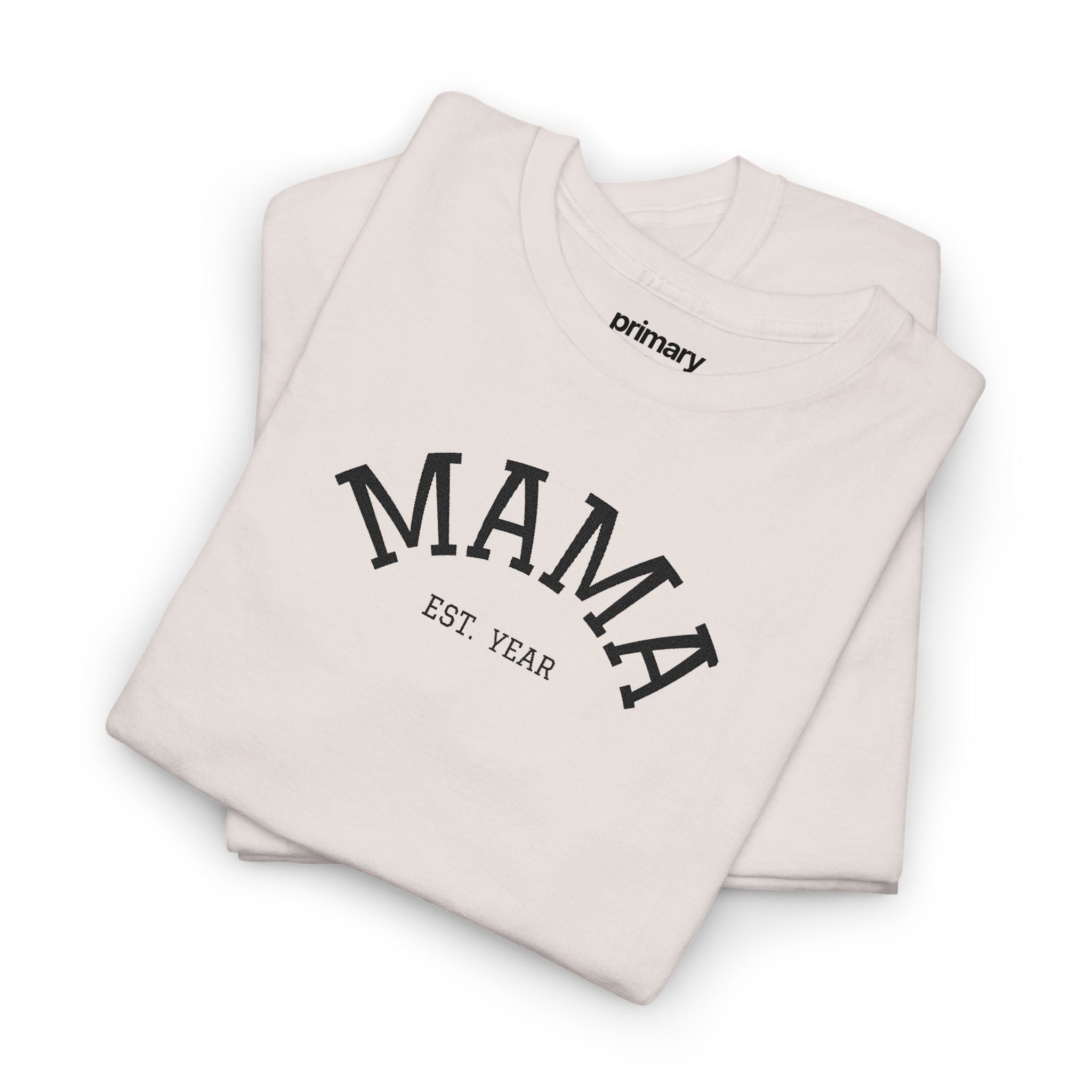 Mama Est. Year T‑Shirt — Vintage Mom Graphic Tee (Custom Year)