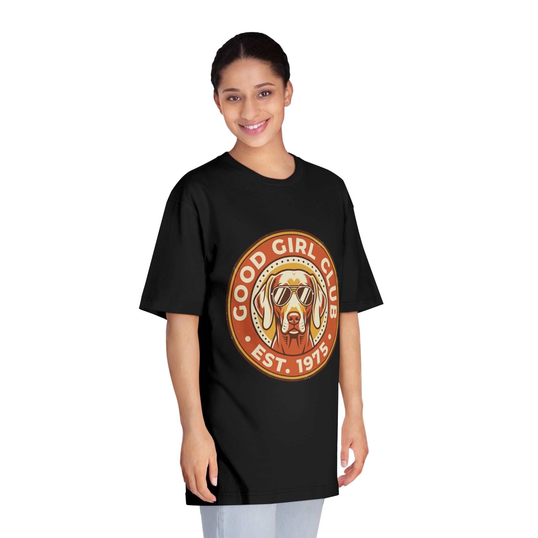 Good Girl Club Dog Emblem T-Shirt | Retro Badge, Established 1975
