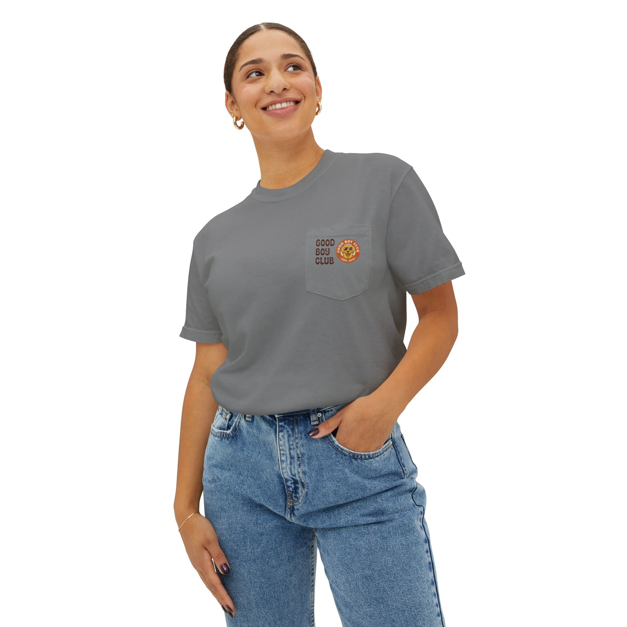 Camping Sunset Band Pocket T-Shirt | Back Graphic Outdoor Scene