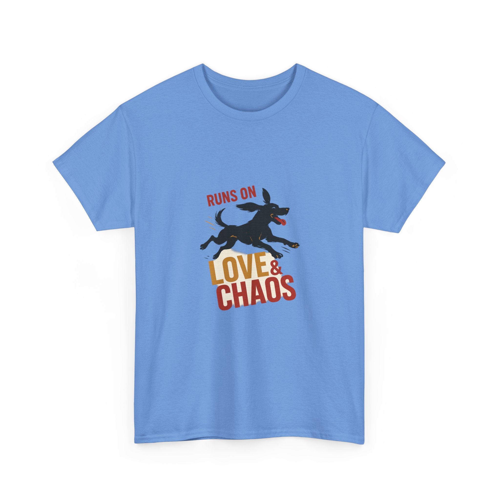 Love and Chaos Dog Mom Tee — New Puppy Owner Gift | Zoomies Silhouette Shirt