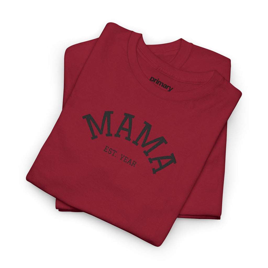 Mama Est. Year T‑Shirt — Vintage Mom Graphic Tee (Custom Year)