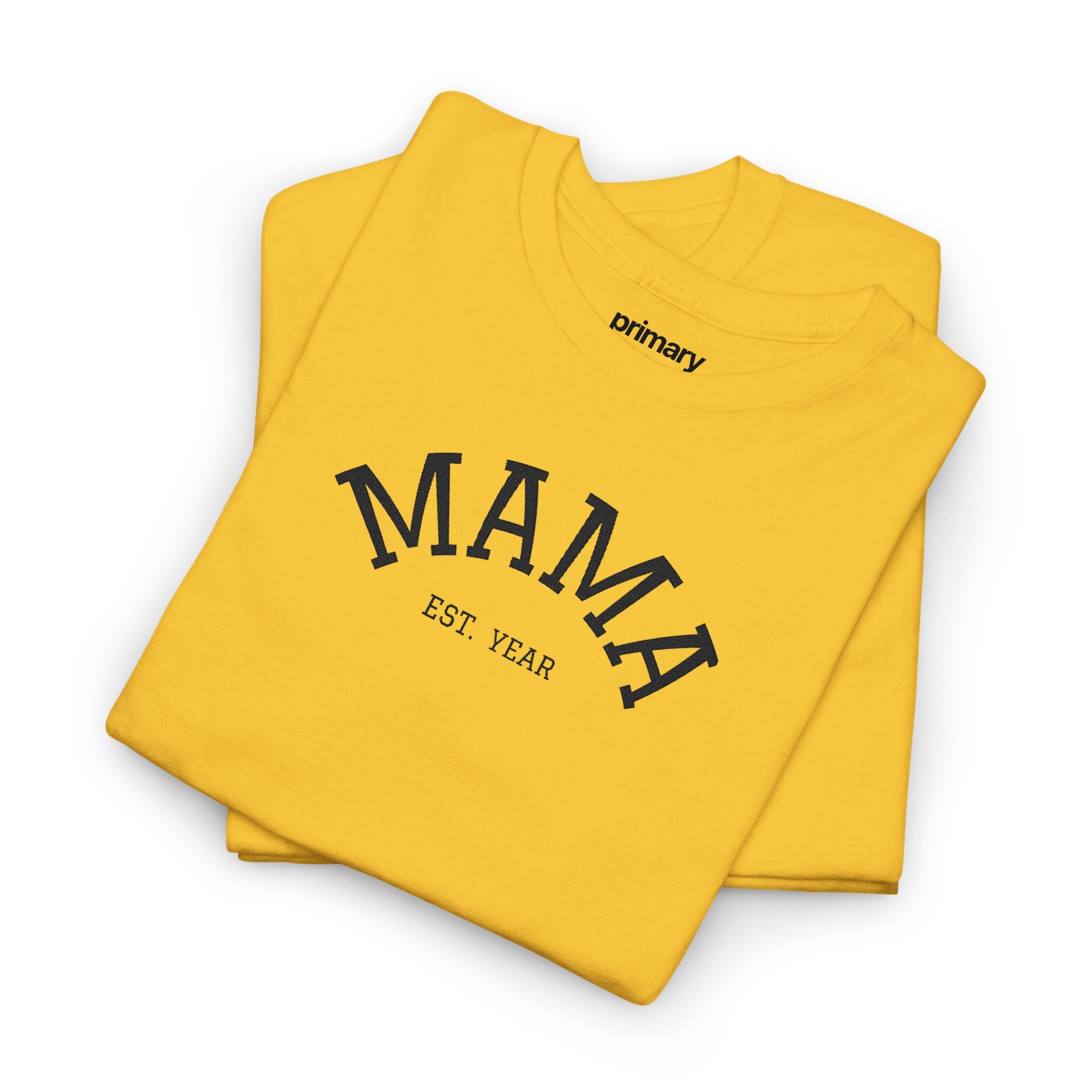 Mama Est. Year T‑Shirt — Vintage Mom Graphic Tee (Custom Year)