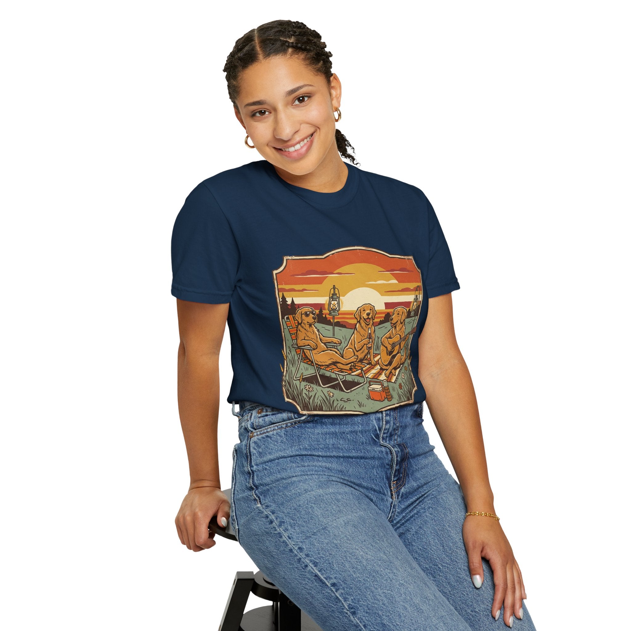 Good Boys Club T-Shirt — Retro Fishing Dogs Graphic Tee