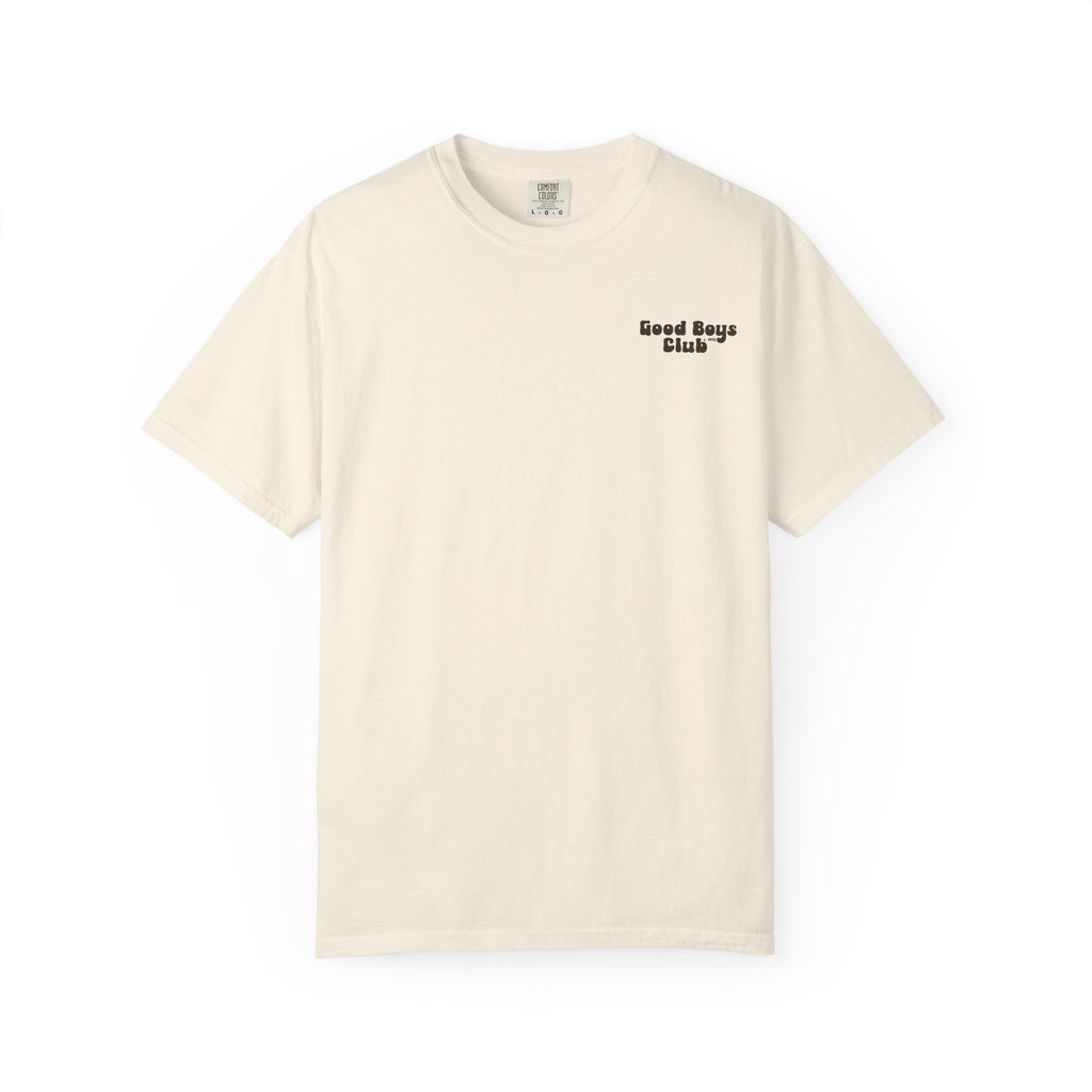 Good Boys Club T-Shirt — Retro Dogs Guitar Beach Graphic