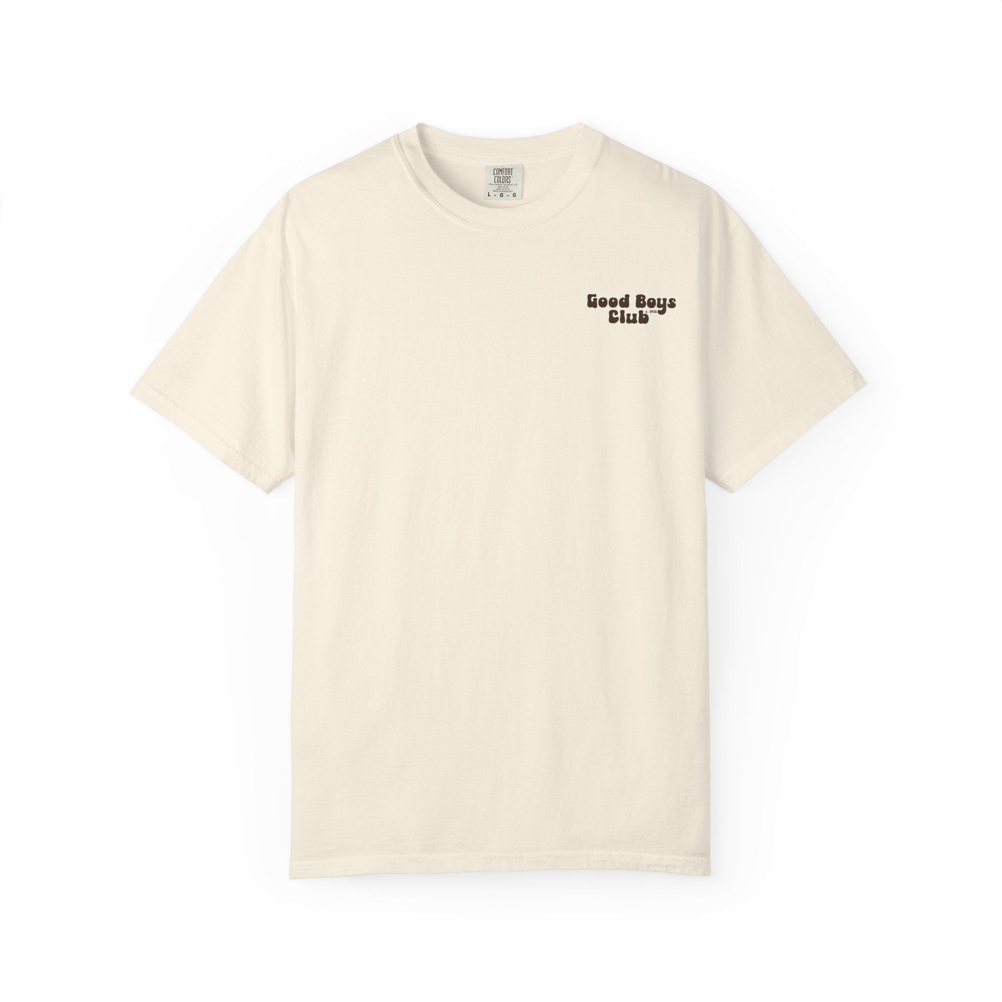 Good Boys Club T-Shirt — Retro Dogs Guitar Beach Graphic
