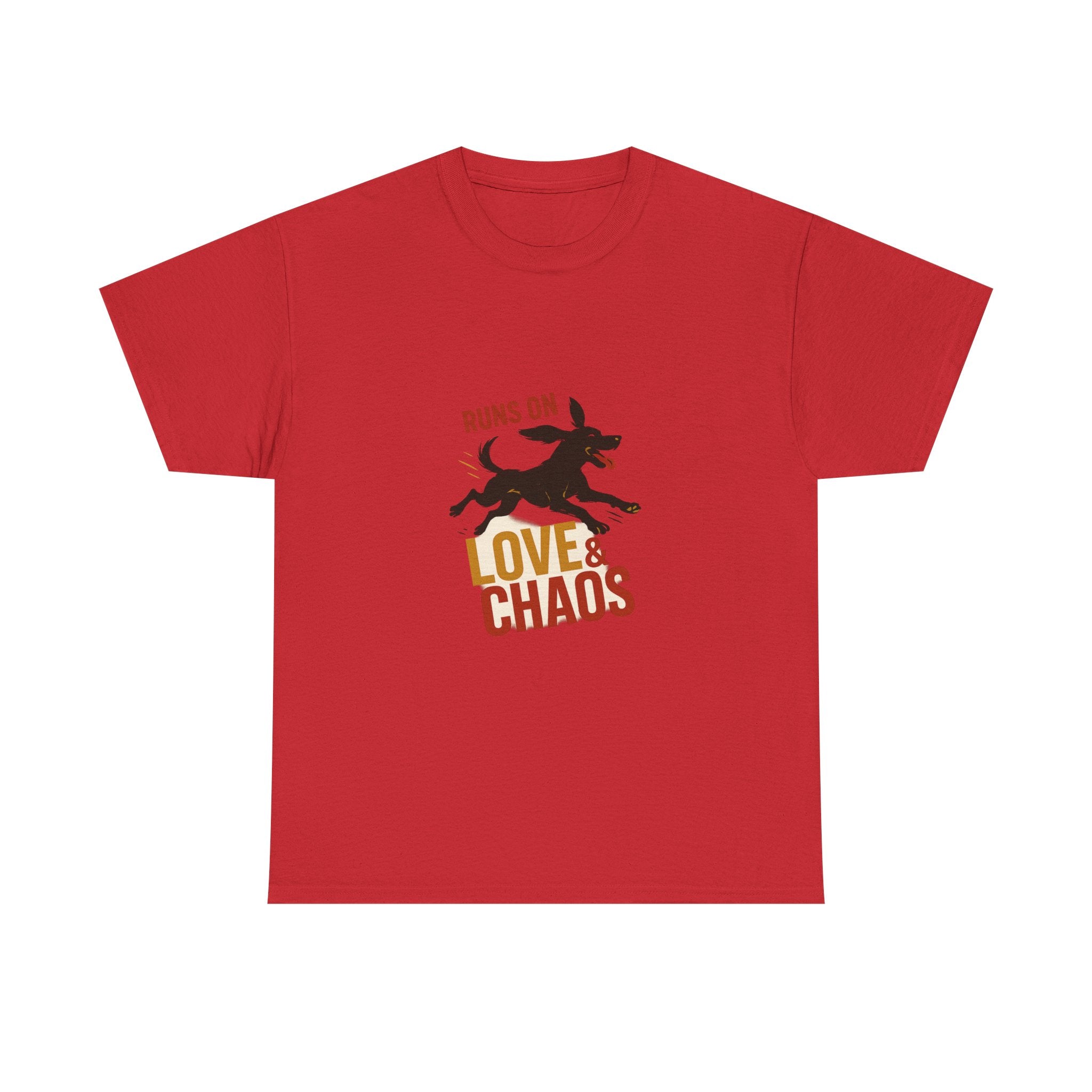 Love and Chaos Dog Mom Tee — New Puppy Owner Gift | Zoomies Silhouette Shirt