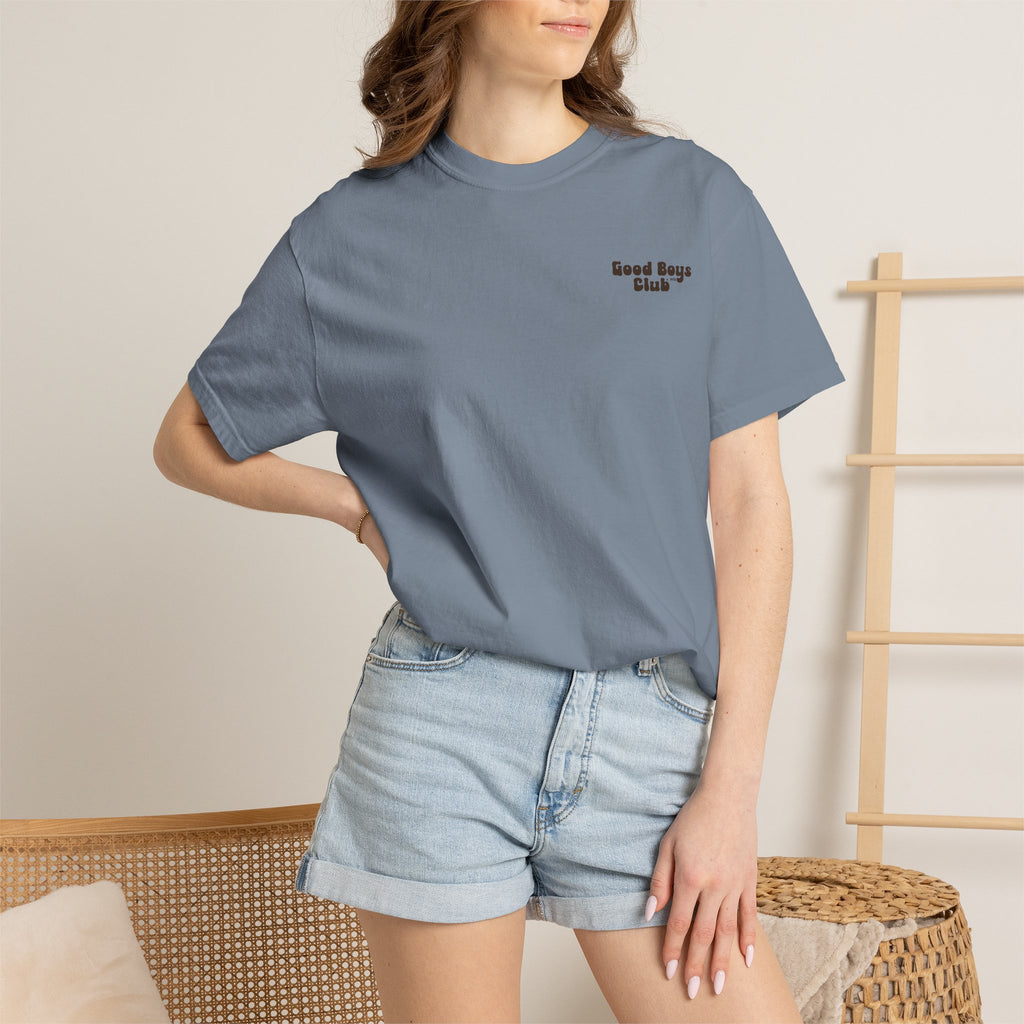 Good Boys Club T-Shirt — Retro Dogs Guitar Beach Graphic