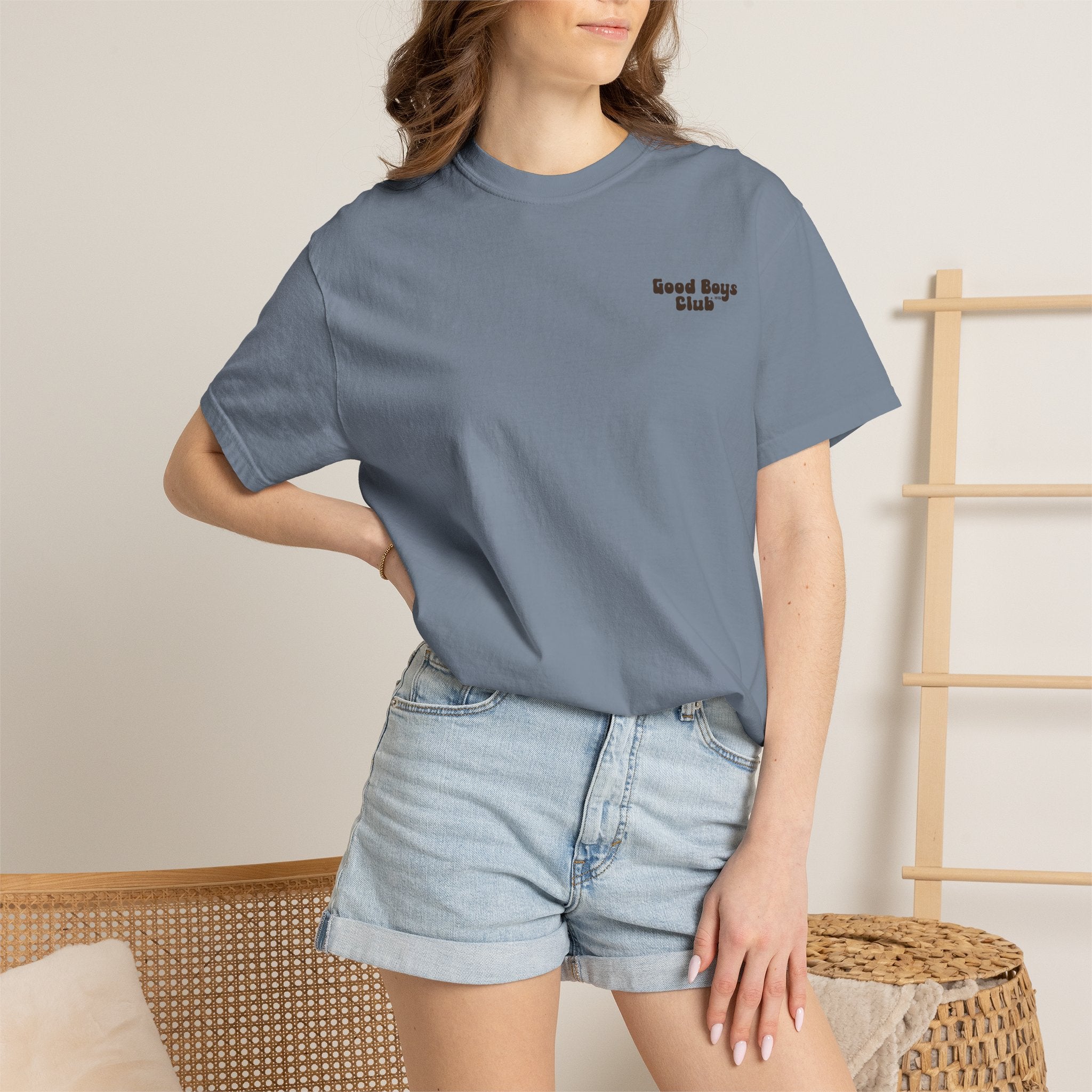 Good Boys Club T-Shirt — Retro Dogs Guitar Beach Graphic