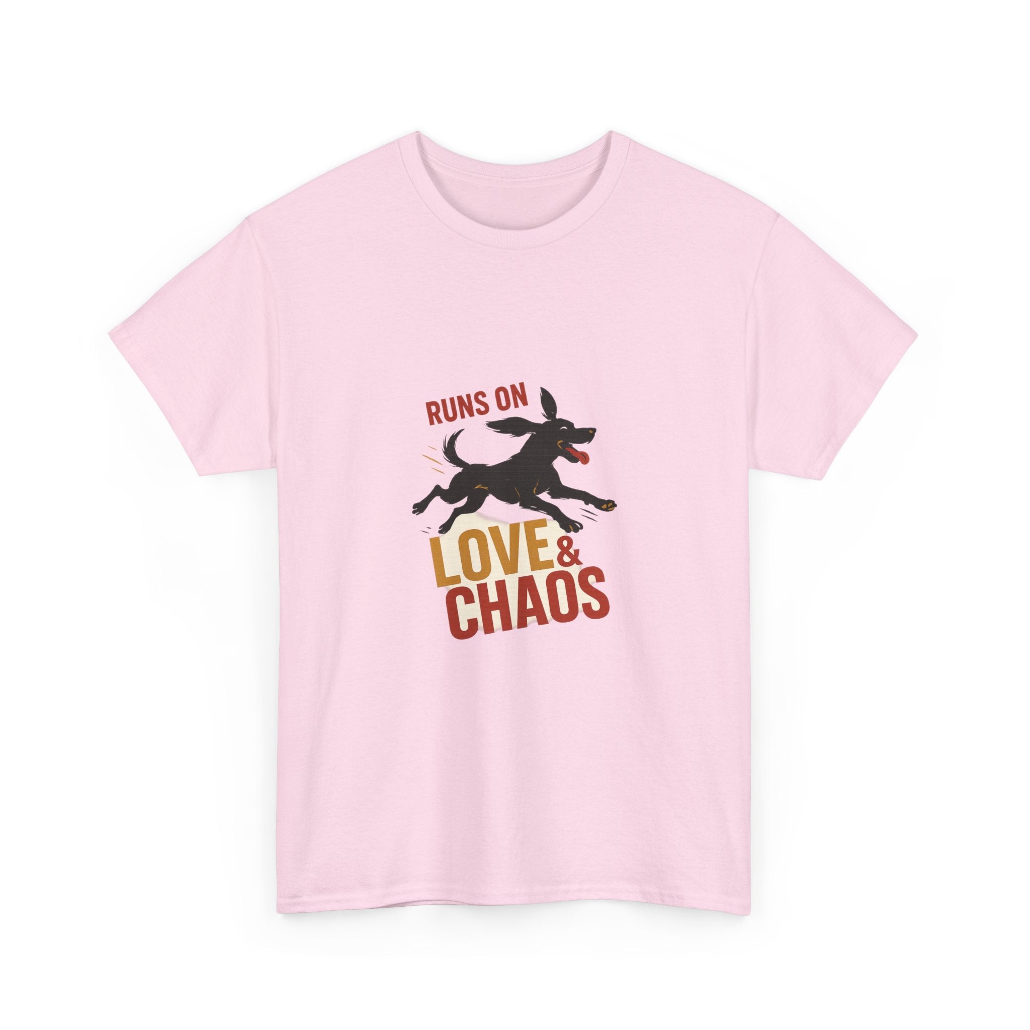Love and Chaos Dog Mom Tee — New Puppy Owner Gift | Zoomies Silhouette Shirt