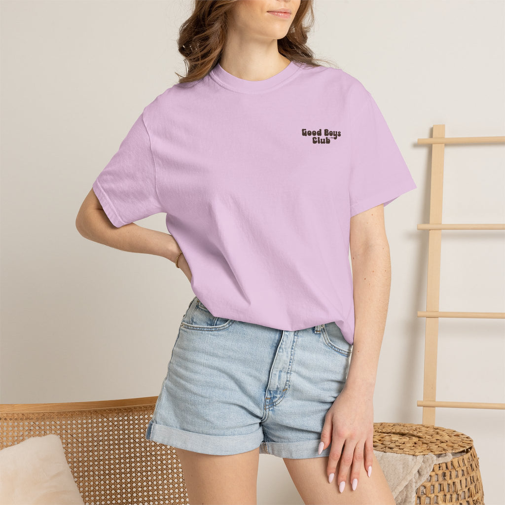 Good Boys Club T-Shirt — Retro Dogs Guitar Beach Graphic