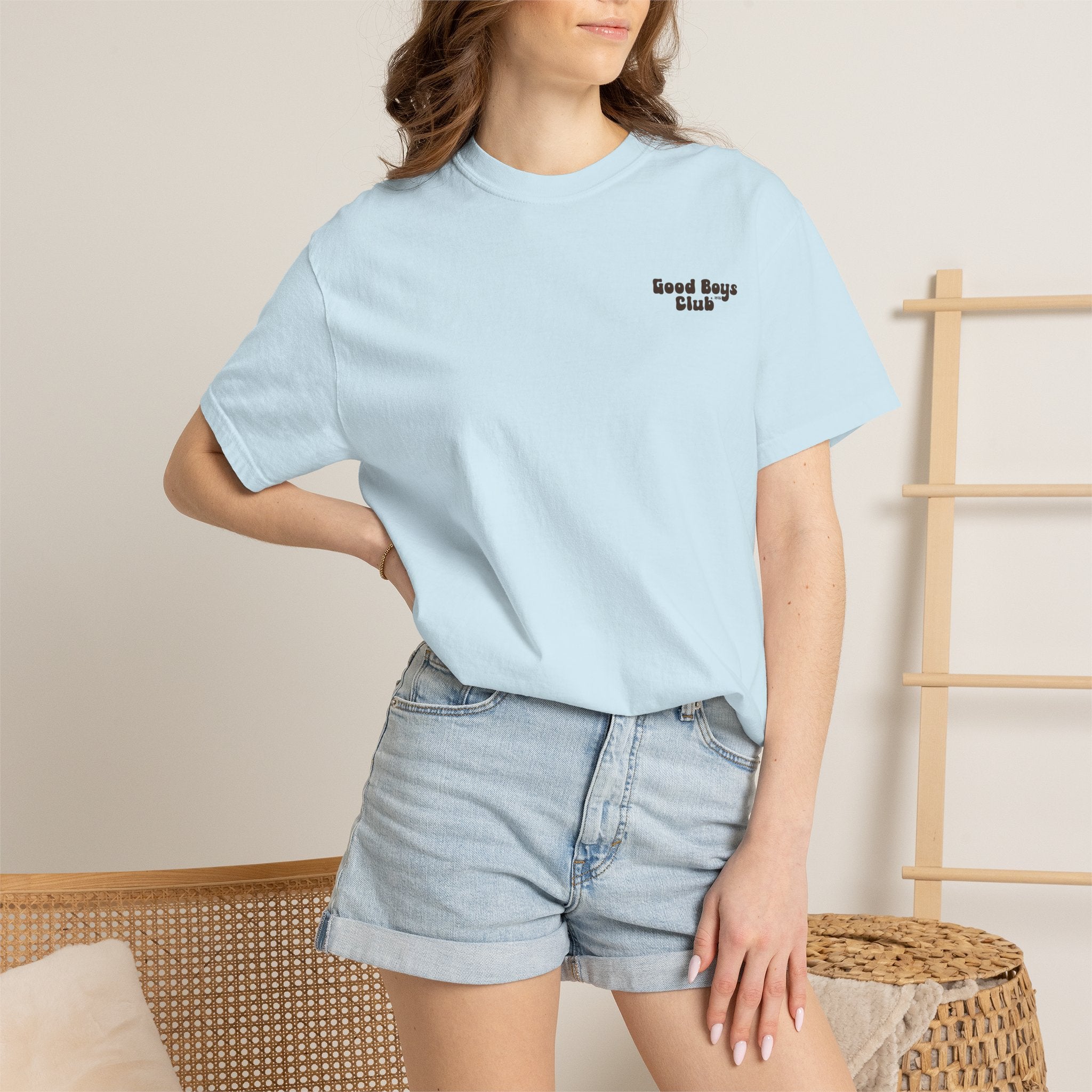 Good Boys Club T-Shirt — Retro Dogs Guitar Beach Graphic