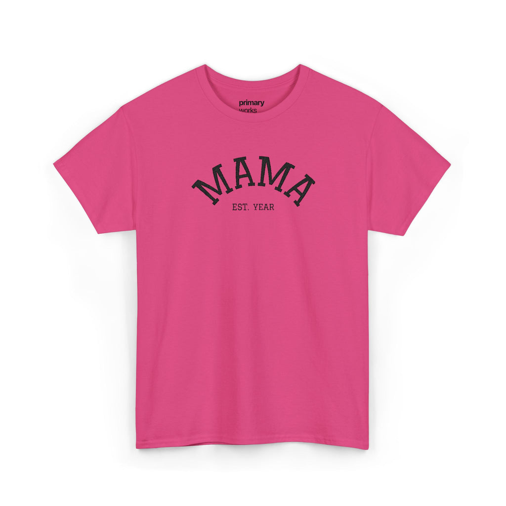 Mama Est. Year T‑Shirt — Vintage Mom Graphic Tee (Custom Year)