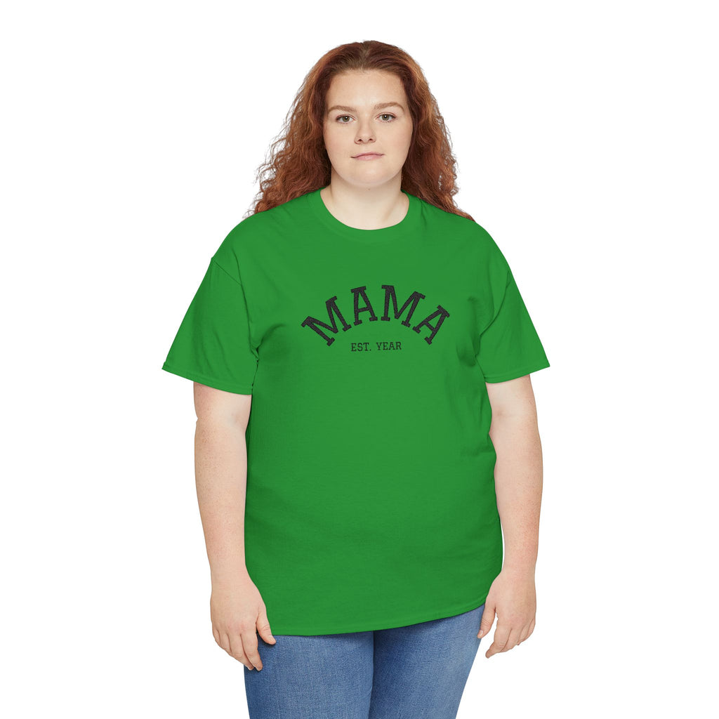 Mama Est. Year T‑Shirt — Vintage Mom Graphic Tee (Custom Year)