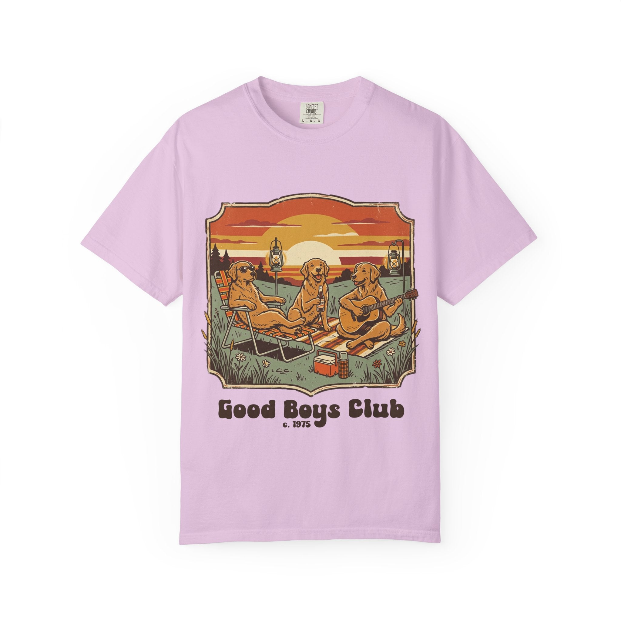 Good Boys Club T-Shirt — Retro Fishing Dogs Graphic Tee