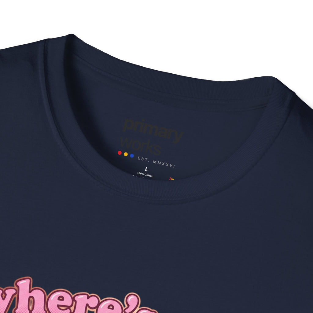 Where's the Chapstick? Rocket Lip Balm T-Shirt — Cute Pink Cosmetic Graphic Tee