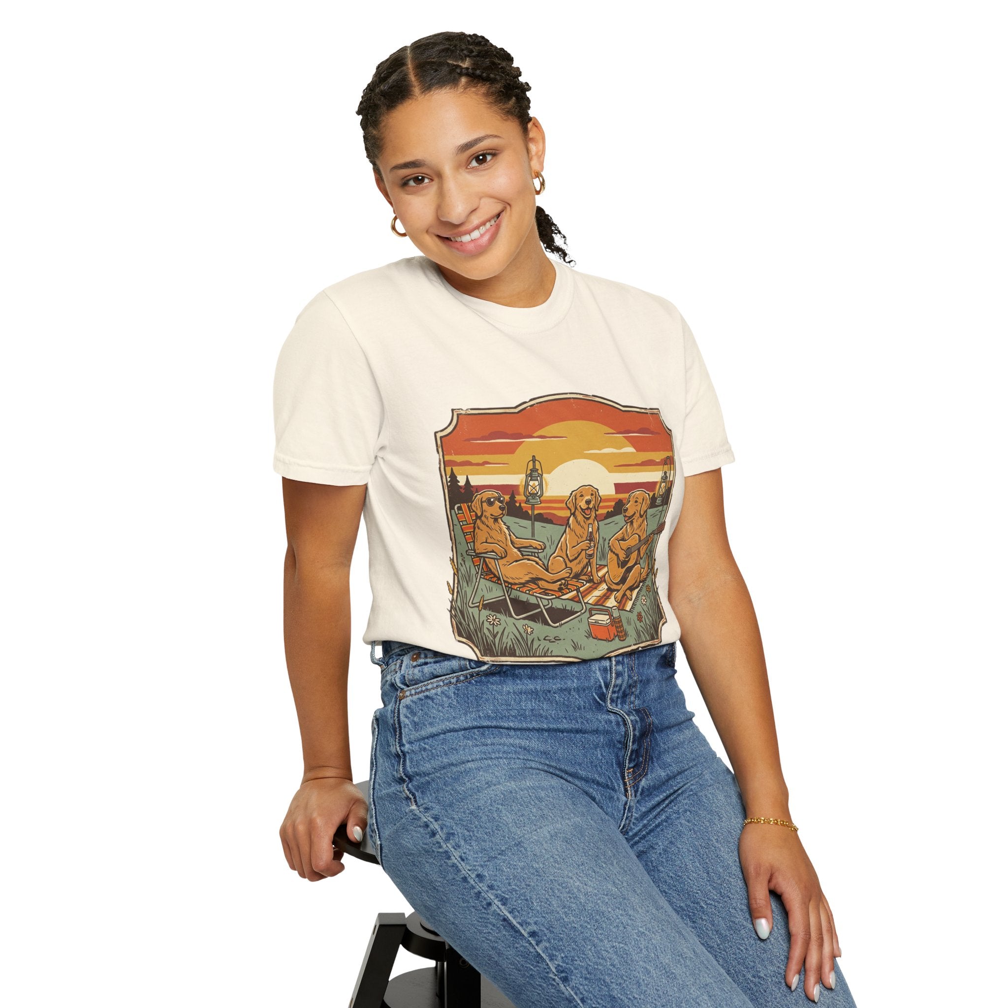 Good Boys Club T-Shirt — Retro Fishing Dogs Graphic Tee
