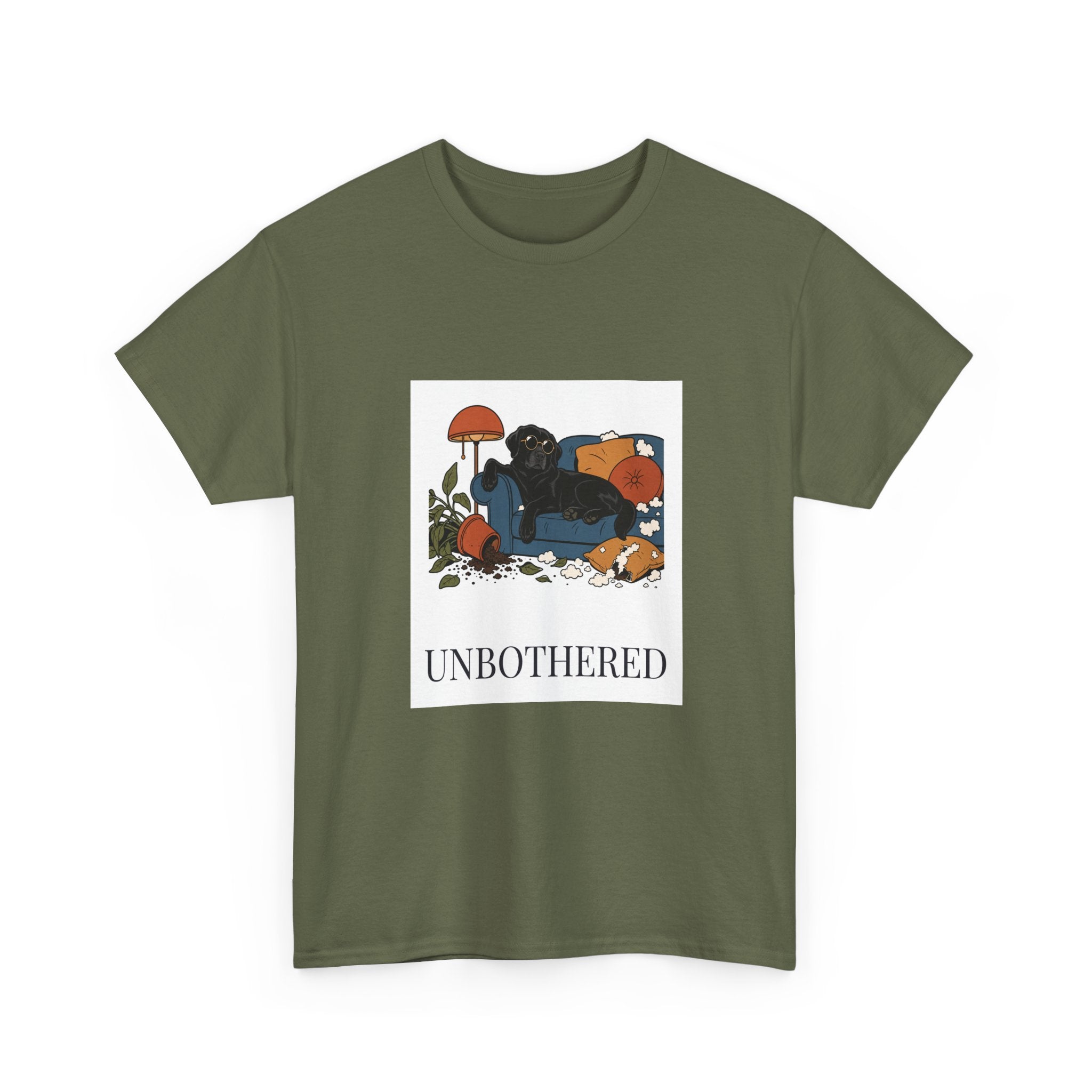 Unbothered Black Lab Tee | Funny Dog Mom Gift