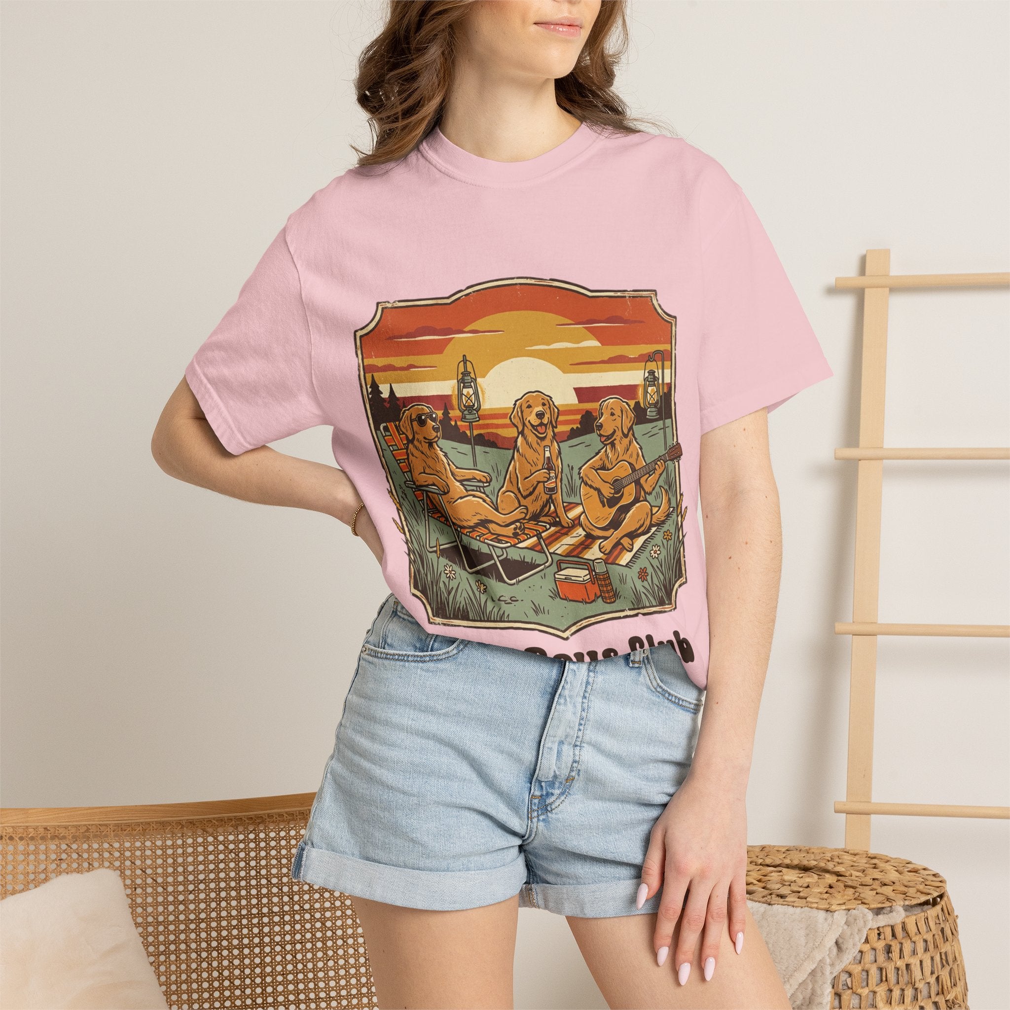 Good Boys Club T-Shirt — Retro Fishing Dogs Graphic Tee