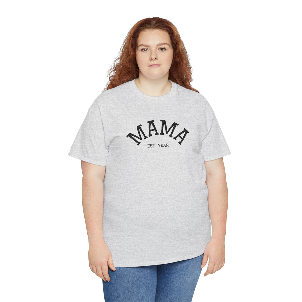 Mama Est. Year T‑Shirt — Vintage Mom Graphic Tee (Custom Year)