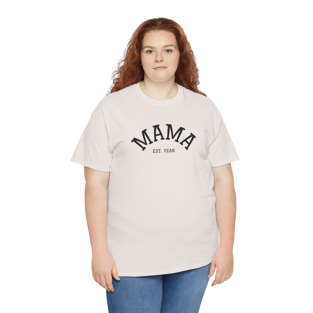Mama Est. Year T‑Shirt — Vintage Mom Graphic Tee (Custom Year)