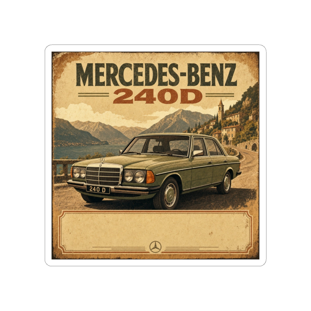 240D Retro Poster Sticker
