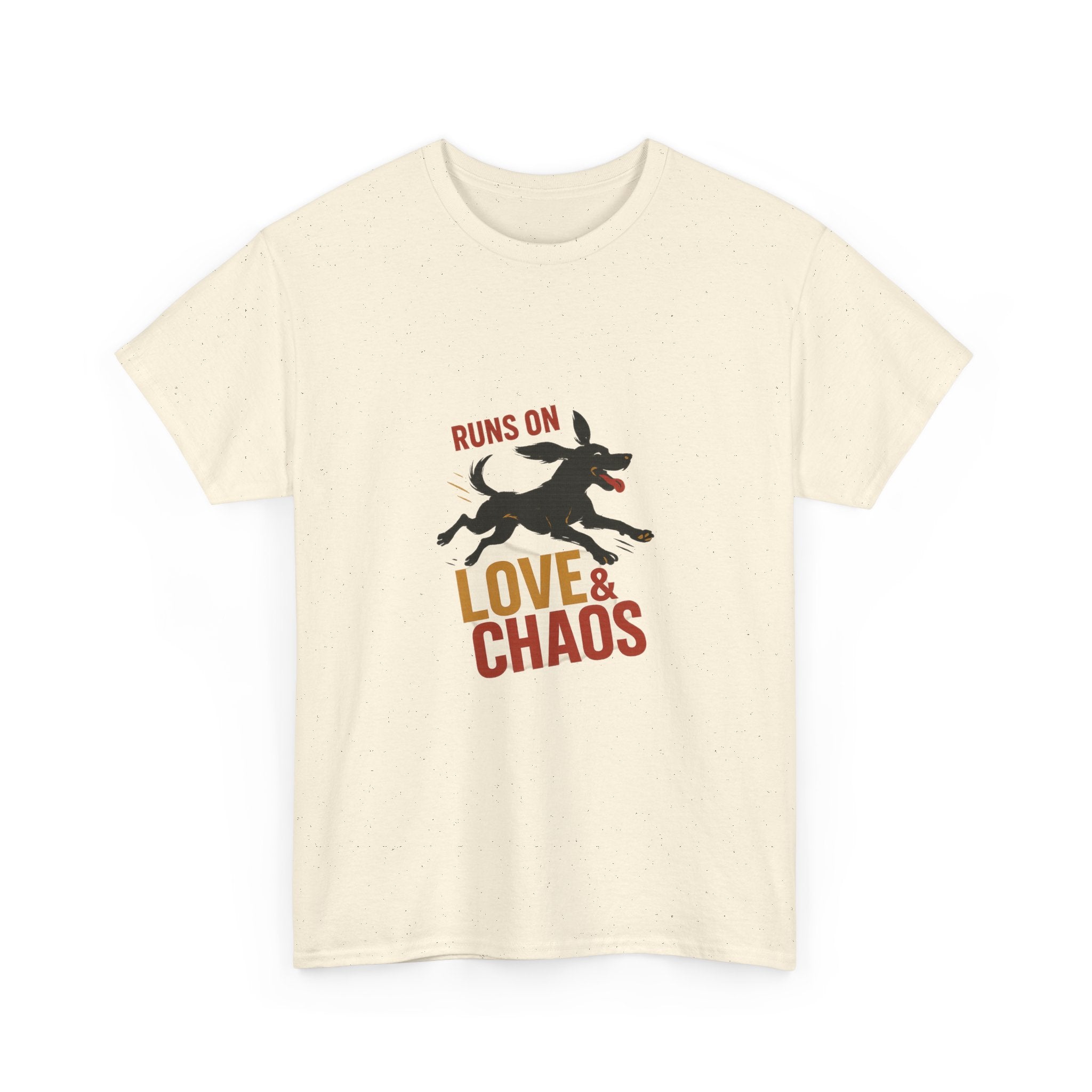 Love and Chaos Dog Mom Tee — New Puppy Owner Gift | Zoomies Silhouette Shirt