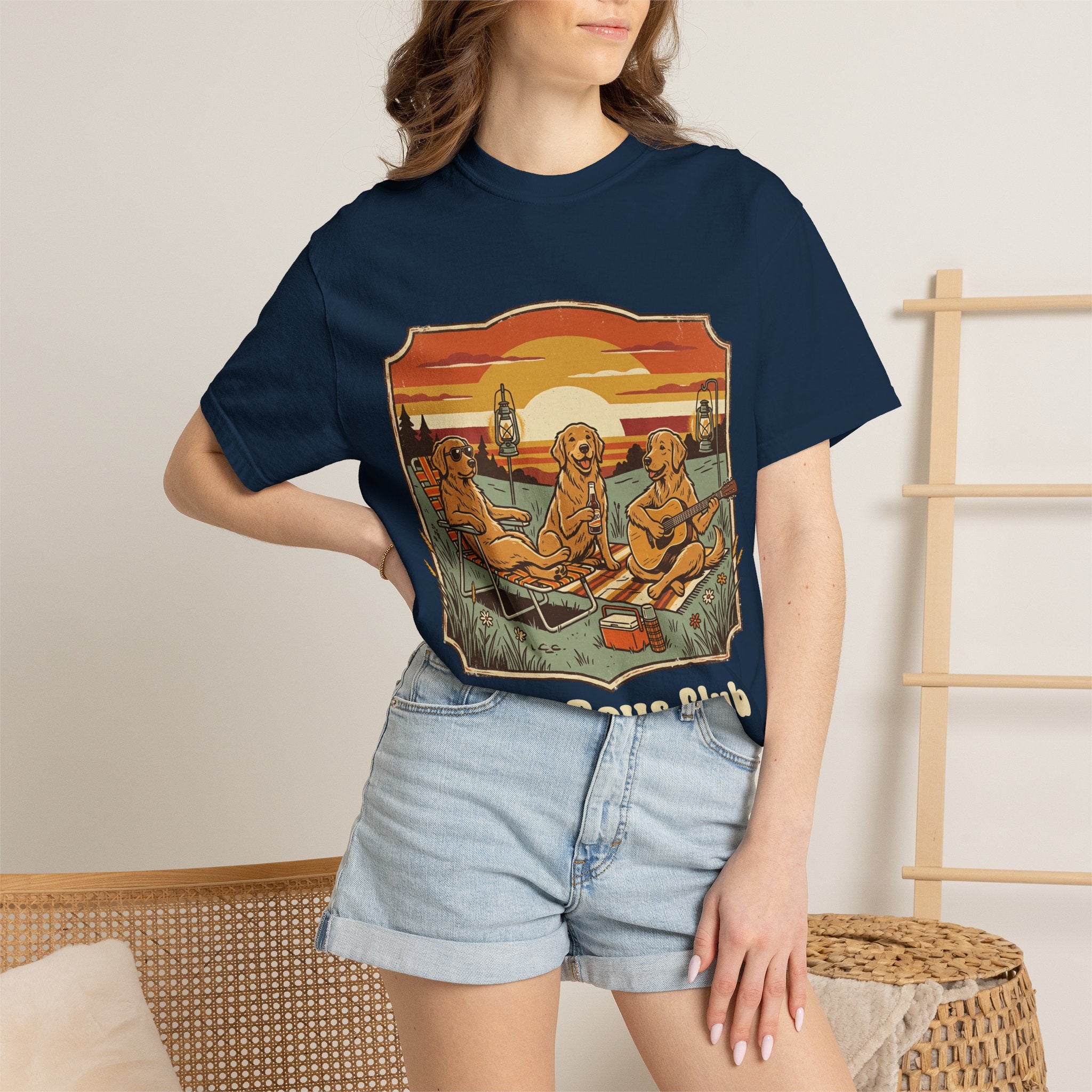 Good Boys Club T-Shirt — Retro Fishing Dogs Graphic Tee