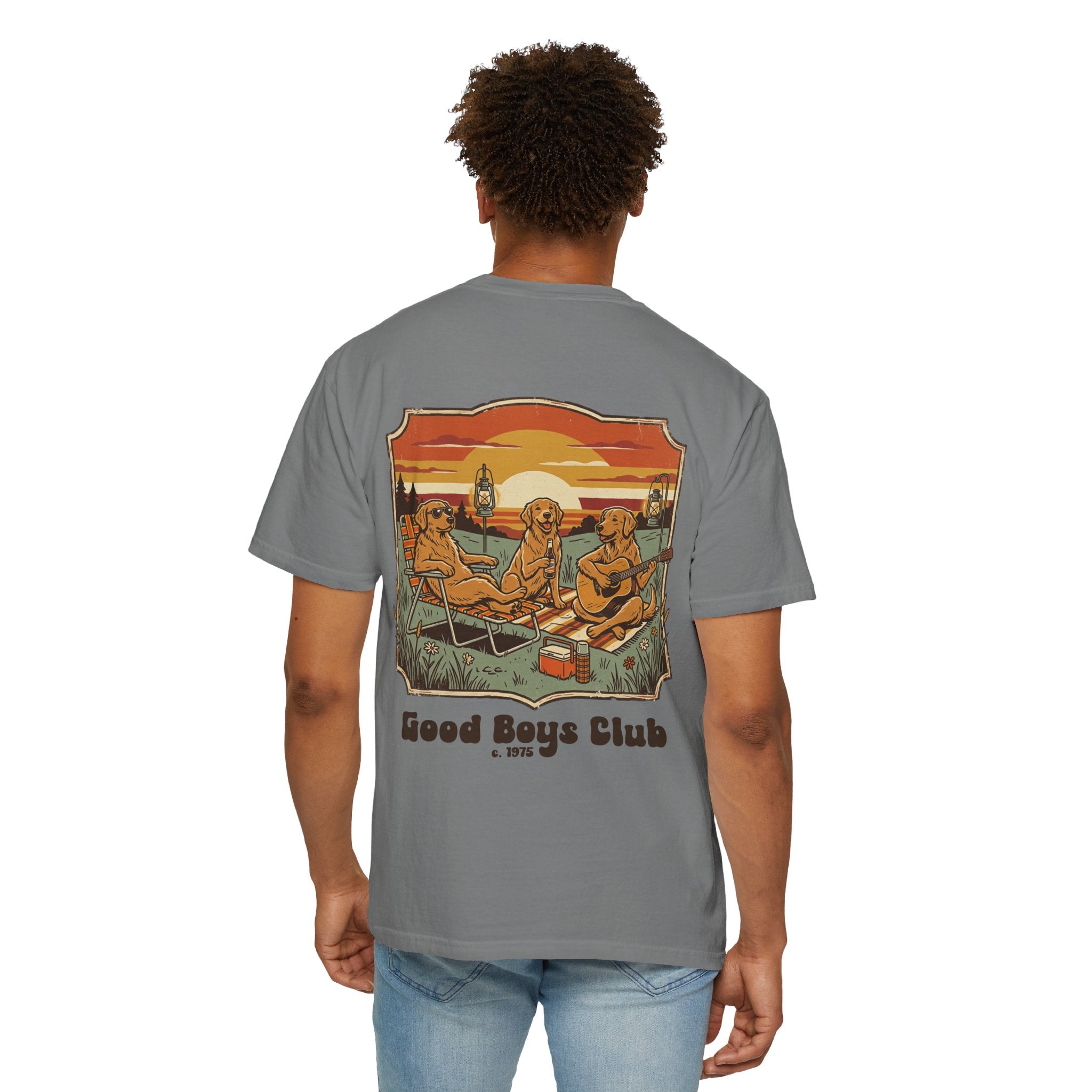 Copy of Good Boys Club T-Shirt — Retro Fishing Dogs Graphic Tee