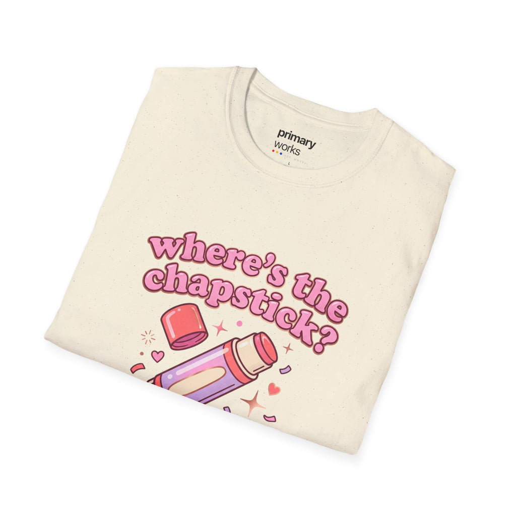 Where's the Chapstick? Rocket Lip Balm T-Shirt — Cute Pink Cosmetic Graphic Tee