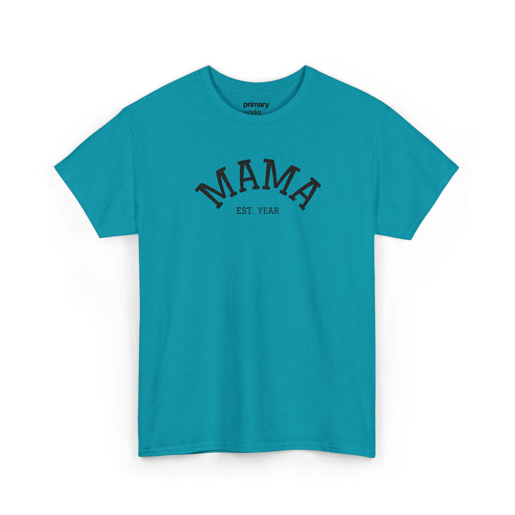 Mama Est. Year T‑Shirt — Vintage Mom Graphic Tee (Custom Year)