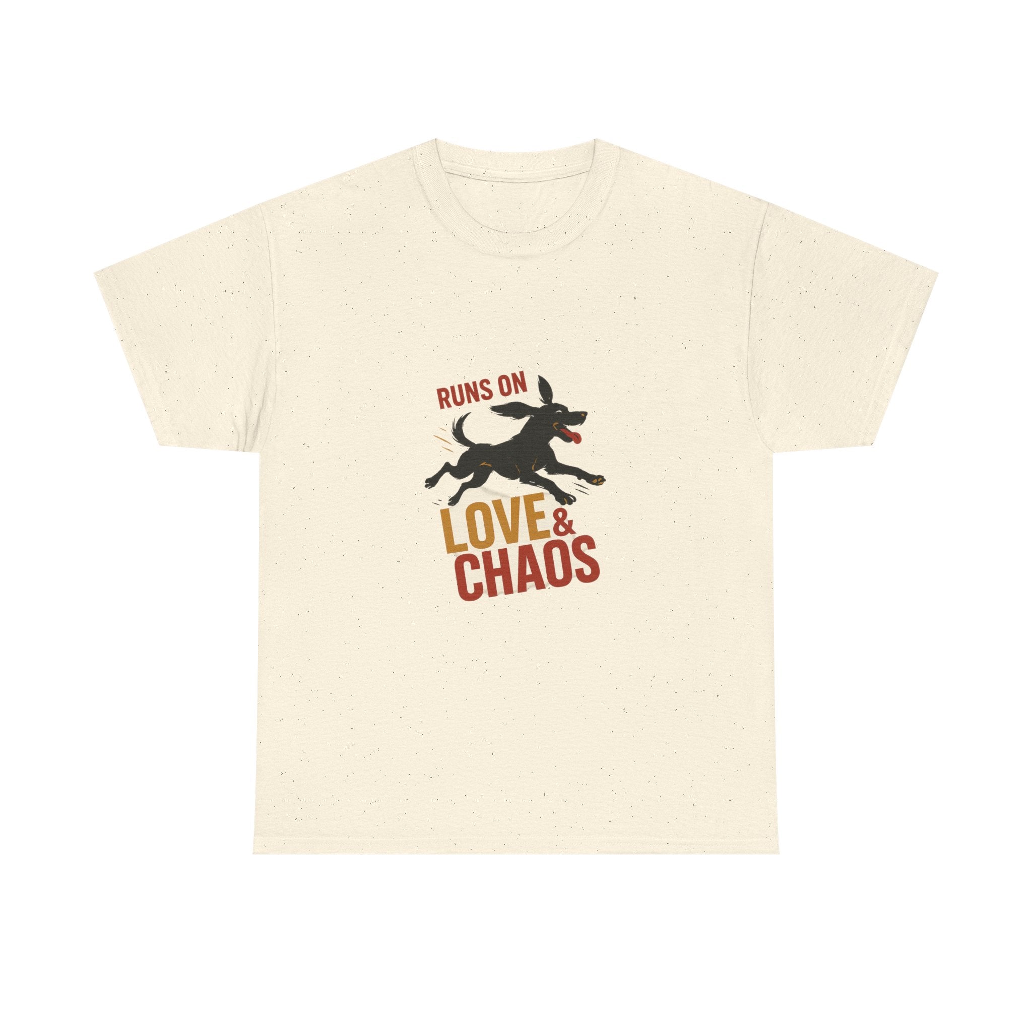 Love and Chaos Dog Mom Tee — New Puppy Owner Gift | Zoomies Silhouette Shirt