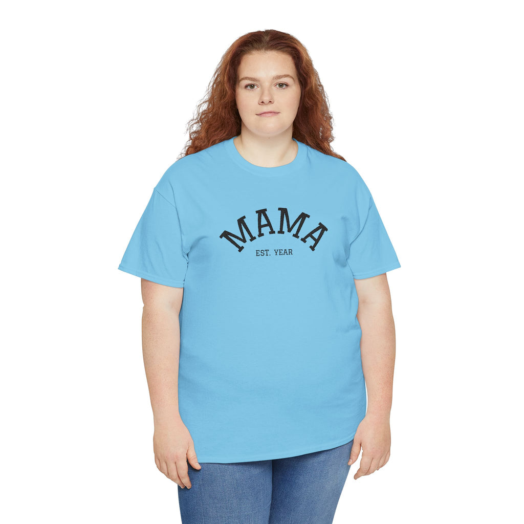 Mama Est. Year T‑Shirt — Vintage Mom Graphic Tee (Custom Year)