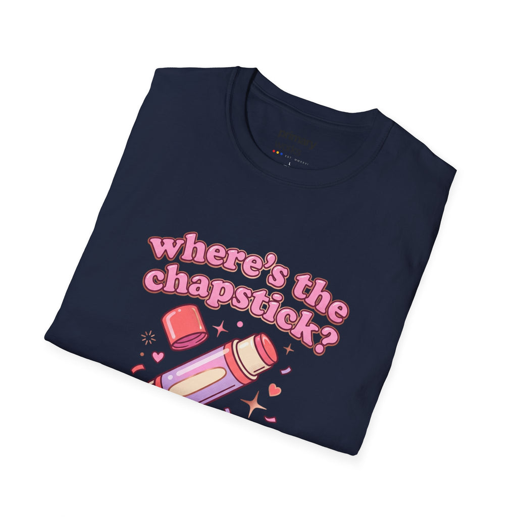 Where's the Chapstick? Rocket Lip Balm T-Shirt — Cute Pink Cosmetic Graphic Tee