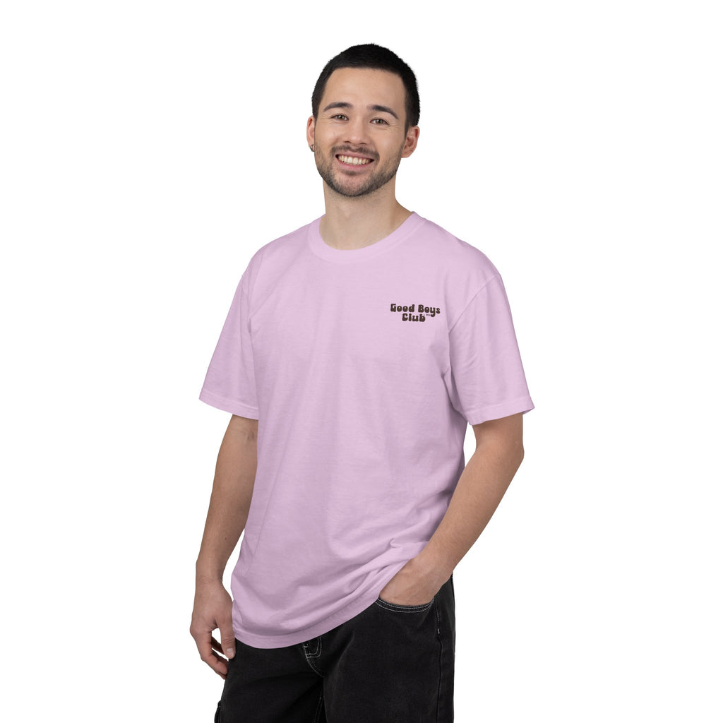 Good Boys Club T-Shirt — Retro Dogs Guitar Beach Graphic