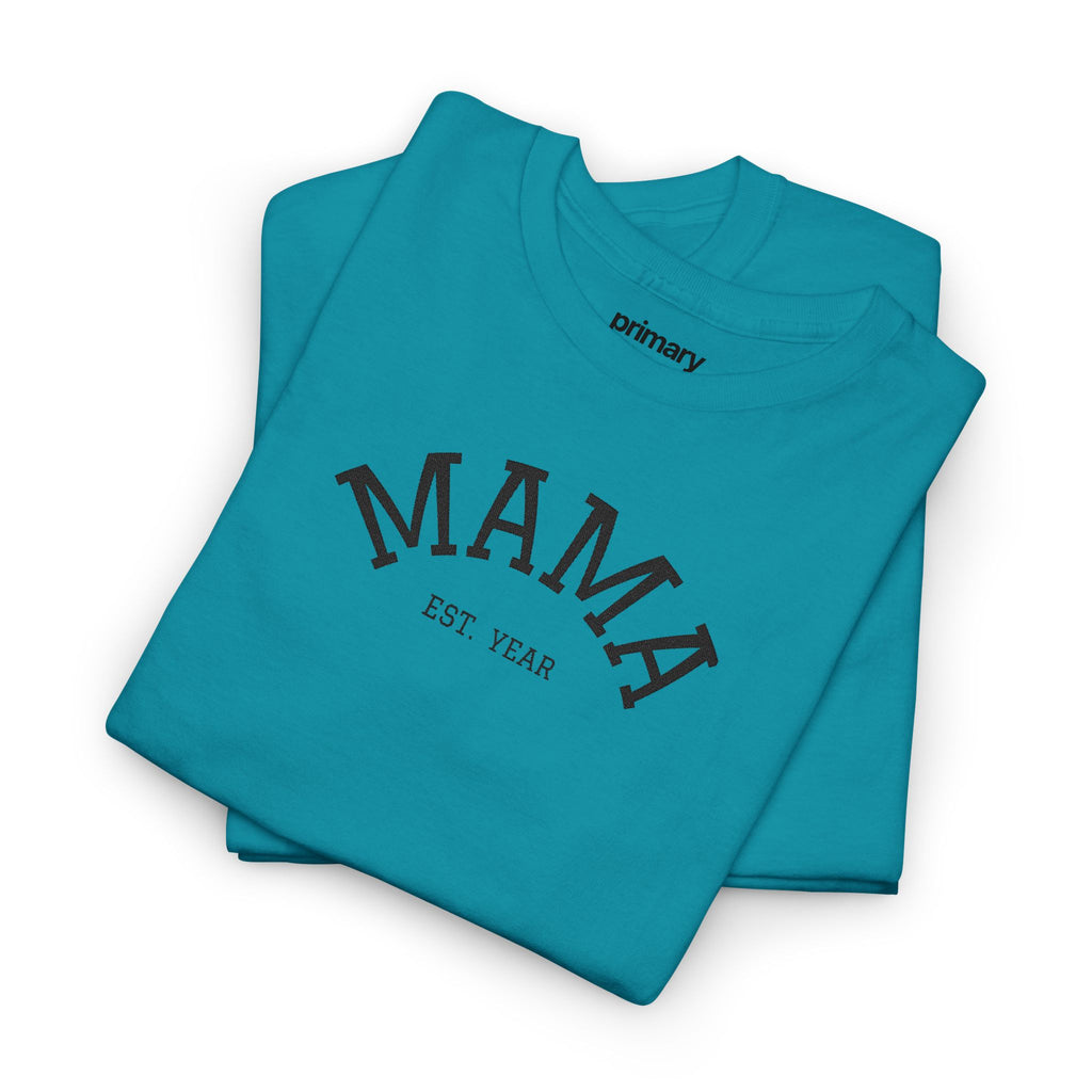 Mama Est. Year T‑Shirt — Vintage Mom Graphic Tee (Custom Year)