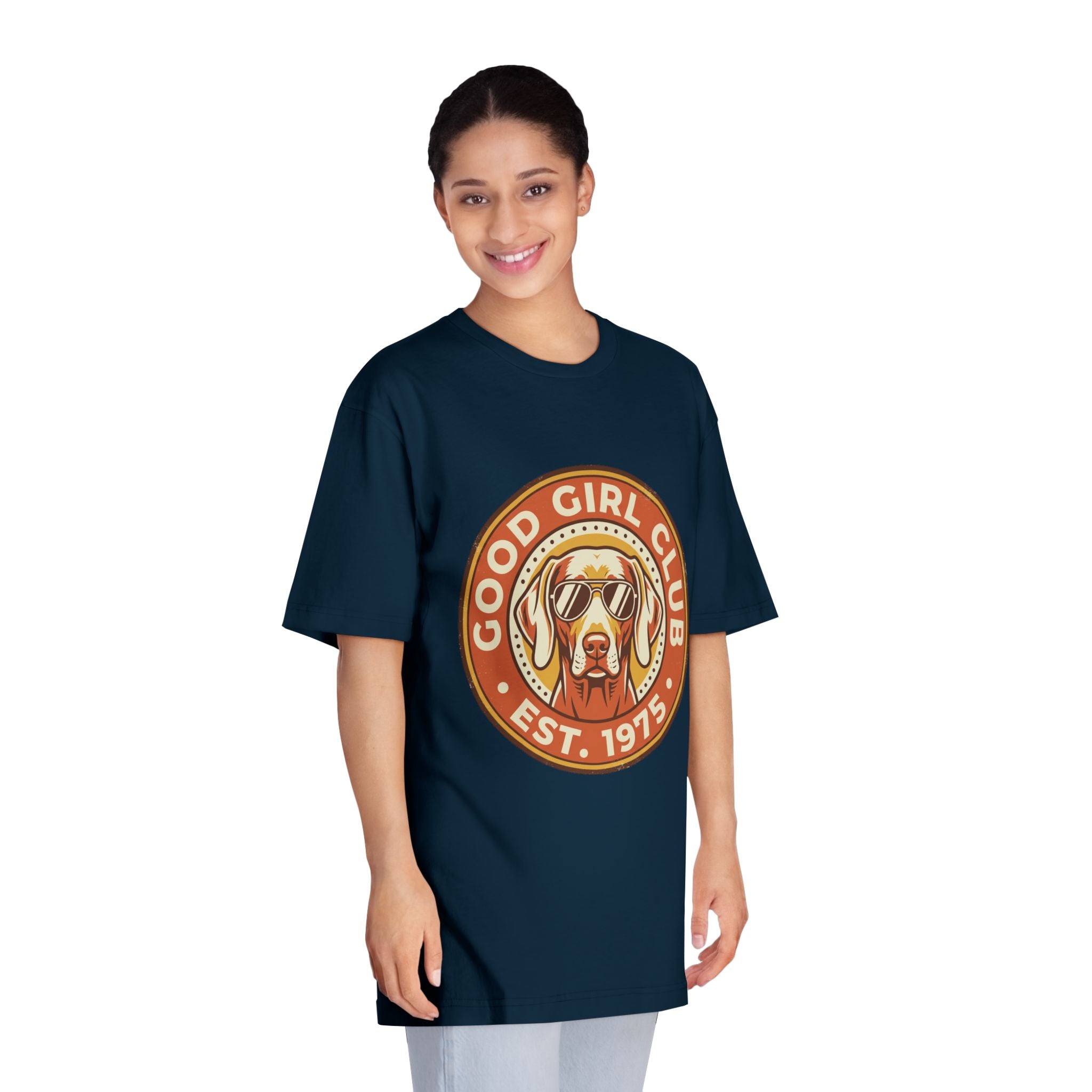 Good Girl Club Dog Emblem T-Shirt | Retro Badge, Established 1975