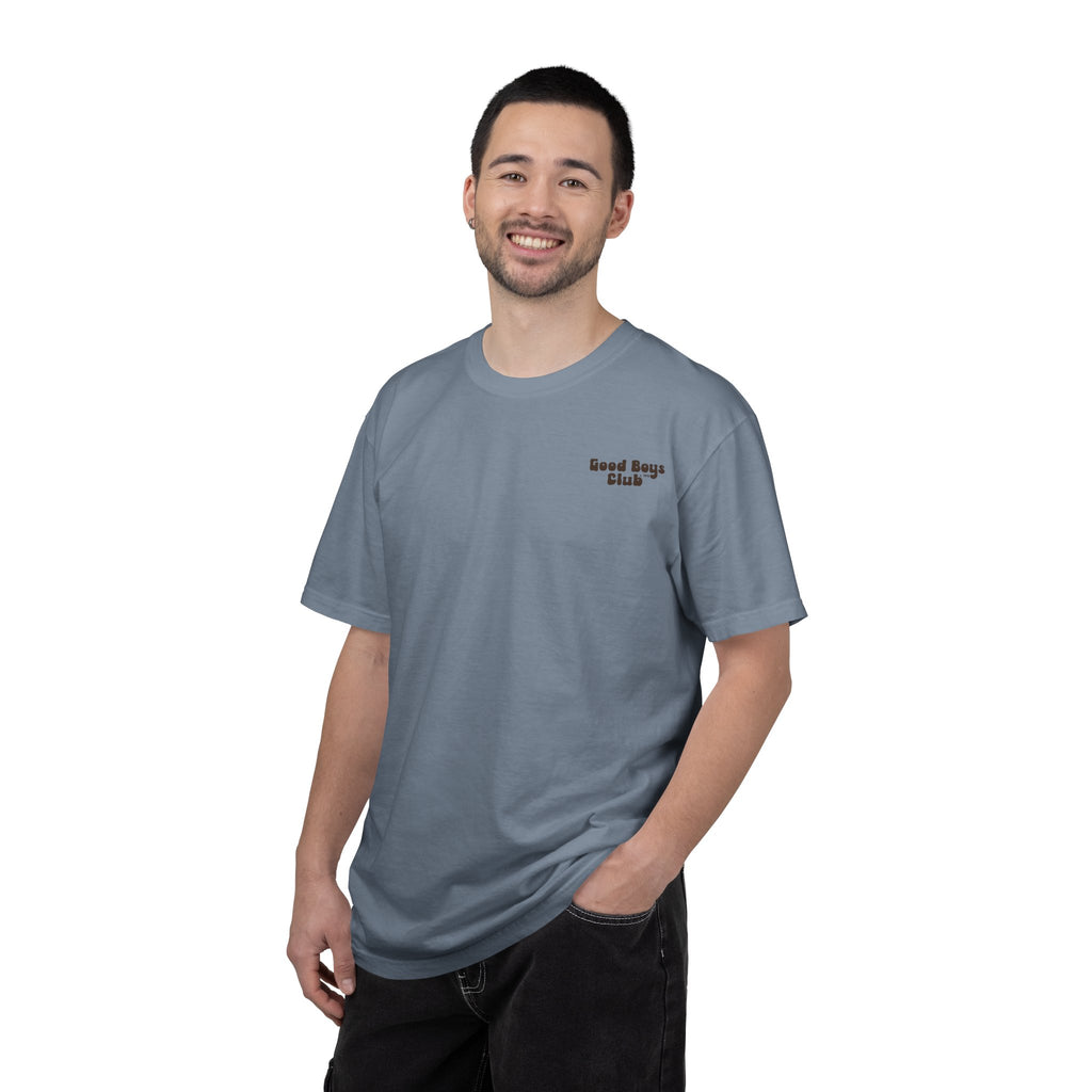Good Boys Club T-Shirt — Retro Dogs Guitar Beach Graphic