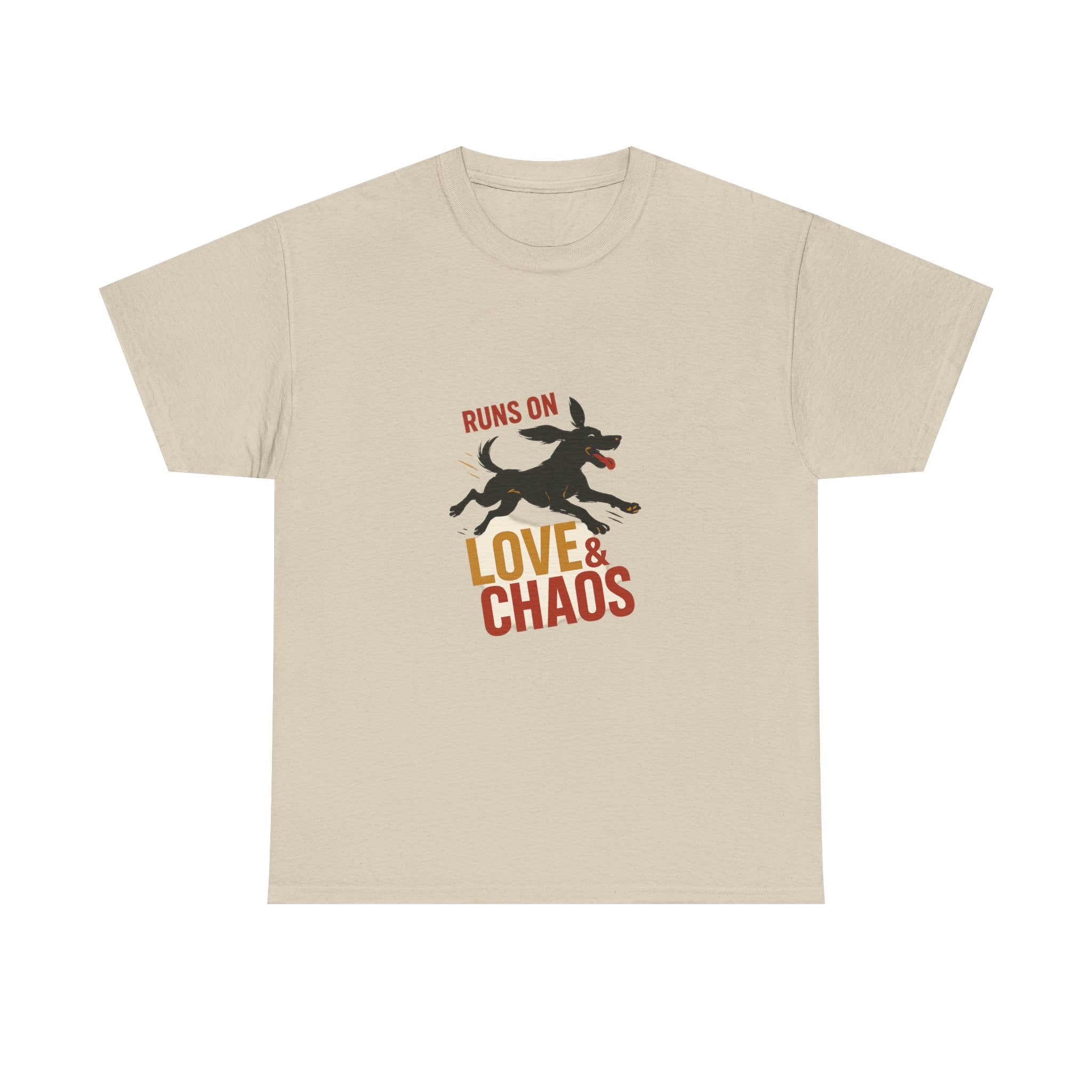 Love and Chaos Dog Mom Tee — New Puppy Owner Gift | Zoomies Silhouette Shirt