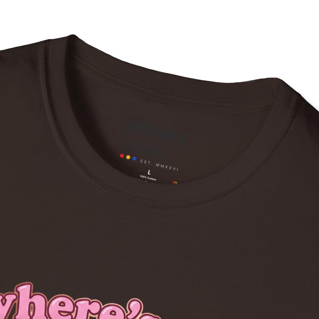 Where's the Chapstick? Rocket Lip Balm T-Shirt — Cute Pink Cosmetic Graphic Tee