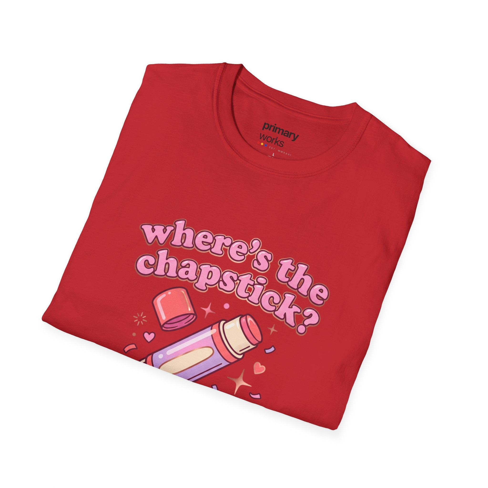 Where's the Chapstick? Rocket Lip Balm T-Shirt — Cute Pink Cosmetic Graphic Tee