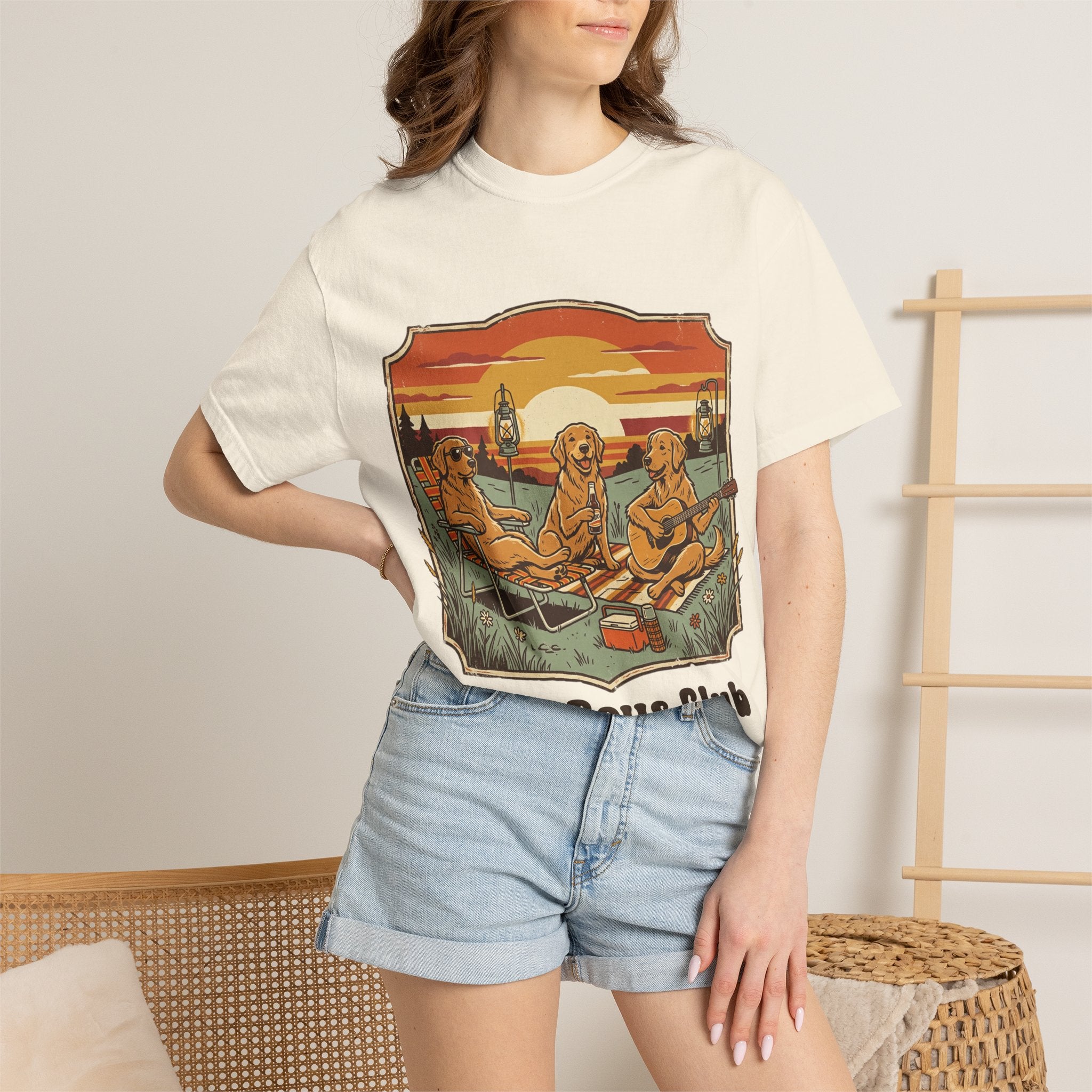 Good Boys Club T-Shirt — Retro Fishing Dogs Graphic Tee