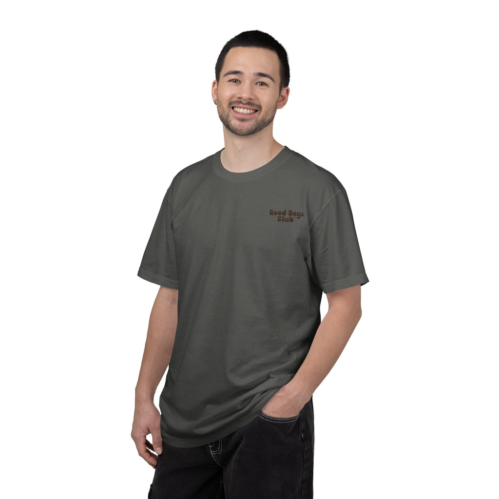 Good Boys Club T-Shirt — Retro Dogs Guitar Beach Graphic